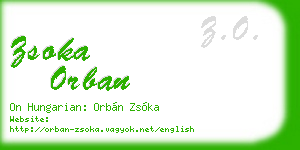 zsoka orban business card